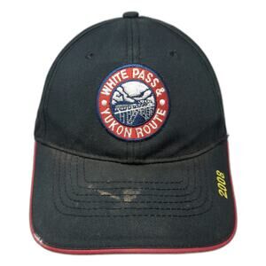 W.P. & Y.R. Baseball Cap Black One Size Skagway Alaska Est 1898 2008 Train Hat